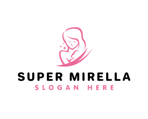 Breastfeeding - Mother Baby Pediatrics logo design