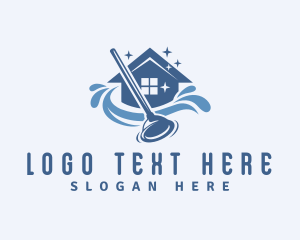 Clean - House Cleaning Plunger logo design