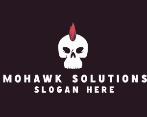 Mohawk - Skull Mohawk Rock Band logo design