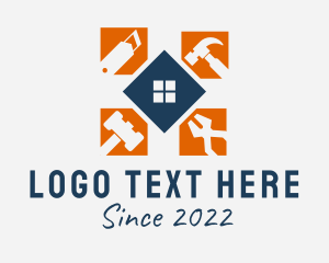 Wood - Home Renovation Tools logo design