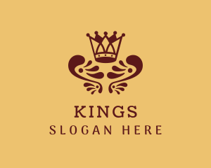 Maroon Crown Heraldry logo design