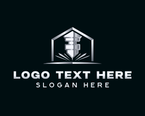Drill - Steel Laser Cutting logo design