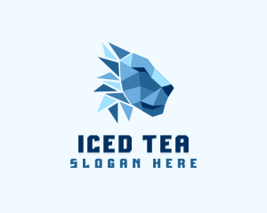 Lion Ice Head logo design