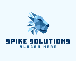 Spike - Lion Ice Head logo design