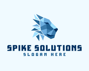 Lion Ice Head logo design