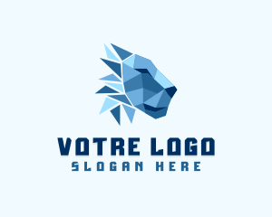 Safari - Lion Ice Head logo design