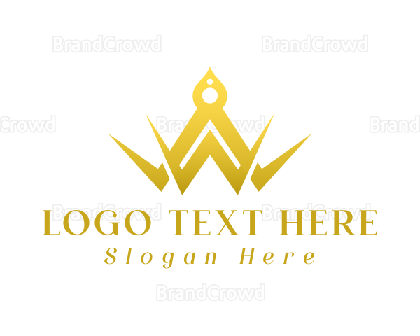 Elegant Golden Crown Logo