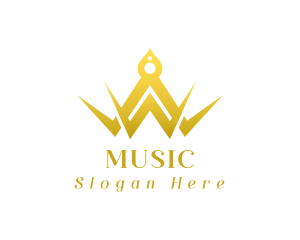Elegant Golden Crown Logo