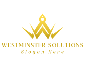 Elegant Golden Crown logo design