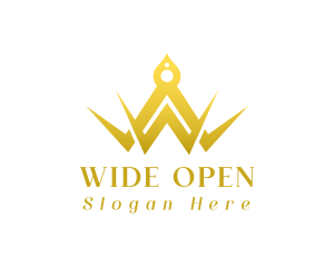 Elegant Golden Crown logo design