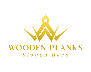 Elegant Golden Crown logo design