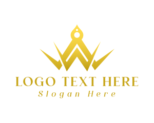 Crown - Elegant Golden Crown logo design