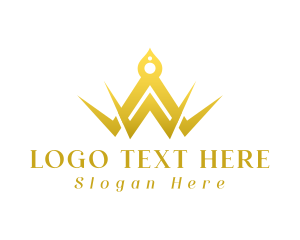 Elegant Golden Crown Logo