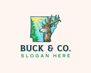 Arkansas Deer Buck logo design