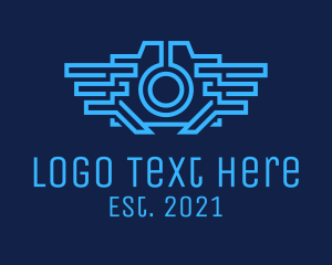 Web - Futuristic Cyber Camera logo design