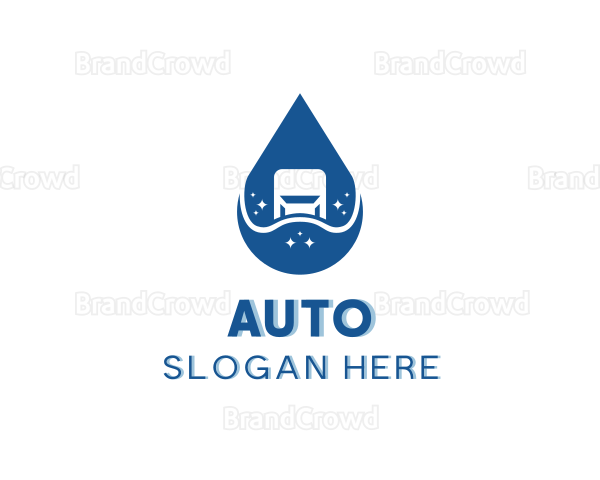 Auto Car Wash Cleaning Logo