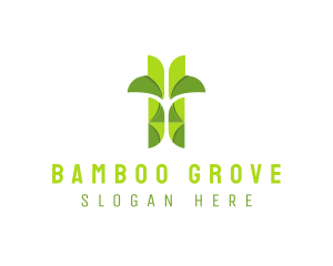 Bamboo - Garden Bamboo Leaf logo design