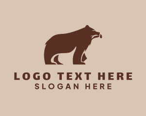 Luxe - Brown Bear Animal logo design