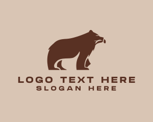 Premium - Brown Bear Animal logo design