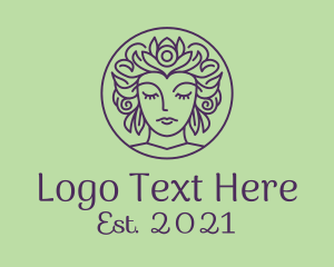 Natural Products - Floral Hair Lady logo design