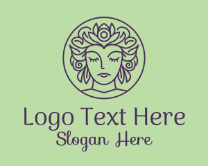 Floral Hair Lady  Logo