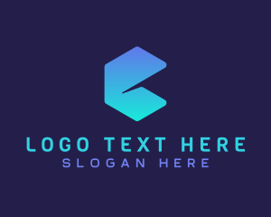 Gold Hexagon - Hexagon Cube Business Letter E logo design