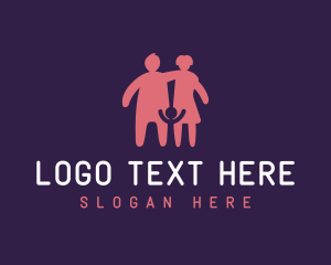 Surrogacy - Family Child Parents logo design