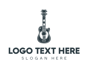 Simple Acoustic Guitar logo design