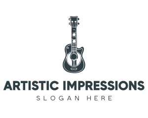 Simple Acoustic Guitar logo design