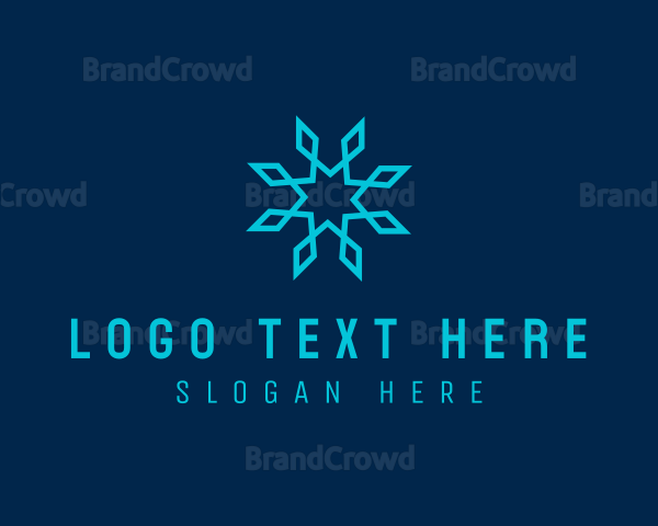 Cold Ice Snowflake Logo