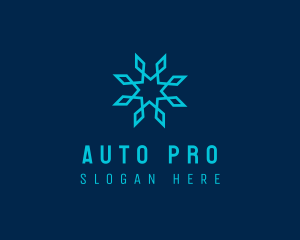 Cold Ice Snowflake Logo