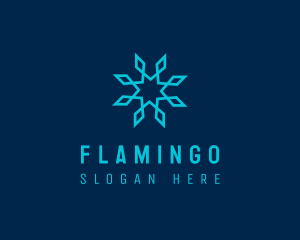 Cold Ice Snowflake Logo