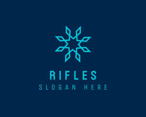 Cold Ice Snowflake Logo