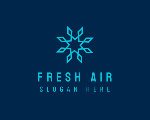 Cold Ice Snowflake logo design