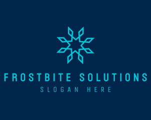 Freeze - Cold Ice Snowflake logo design