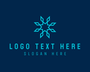 Cold Ice Snowflake Logo