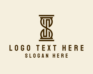 Legal Services - Hourglass Law Firm Pillar logo design
