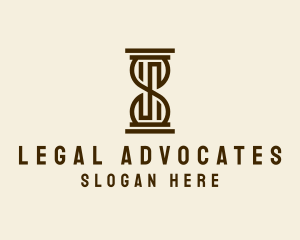 Hourglass Law Firm Pillar logo design