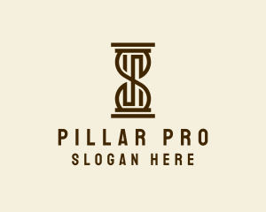 Hourglass Law Firm Pillar logo design