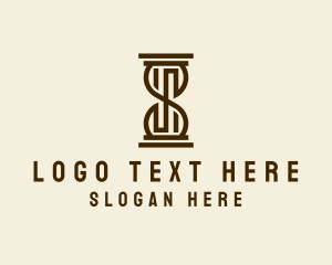 Attorney - Hourglass Law Firm Pillar logo design