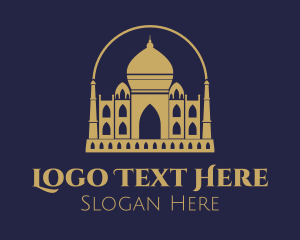 India - Gold Indian Palace logo design