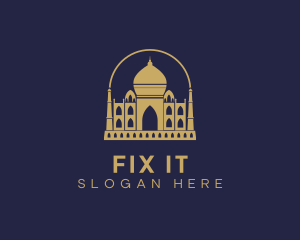 Gold Indian Palace logo design