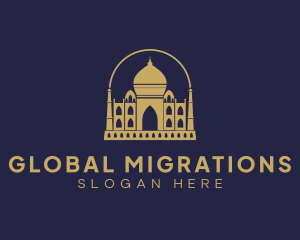 Gold Indian Palace logo design