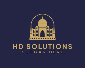 Gold Indian Palace logo design