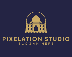 Gold Indian Palace logo design