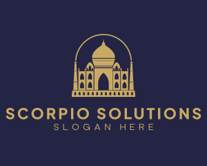 Gold Indian Palace logo design