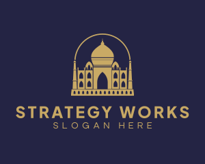 Gold Indian Palace logo design