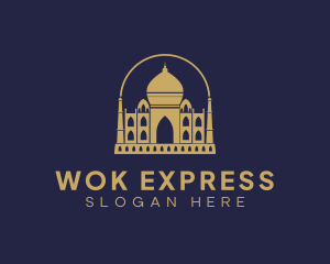 Gold Indian Palace logo design