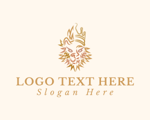 Luxury - Wild Lion King Head logo design