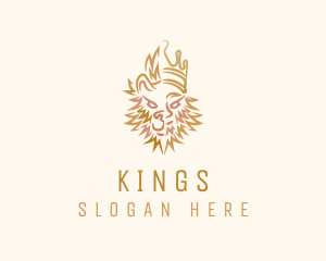 Wild Lion King Head logo design